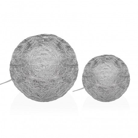 SILVER 3D LIGHT-UP BALL 20CM