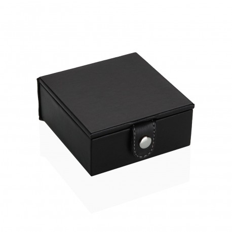 BLACK 2-COMPARTMENT JEWELLERY BOX