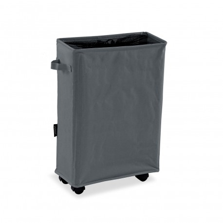 GREY LAUNDRY BASKET WITH MESH COVER