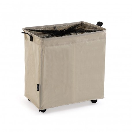 BEIGE LAUNDRY BASKET 2 COMPARTMENTS