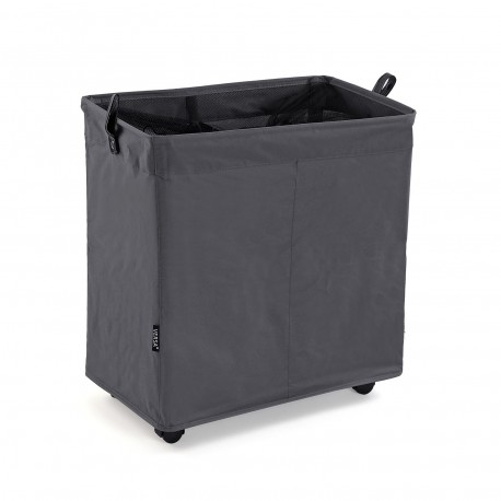 DARK GREY LAUNDRY BASKET 2 COMPARTMENTS