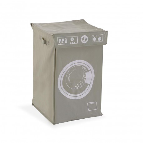 LIGHT GREY LAUNDRY BASKET WASHING MACHINE DESIGN