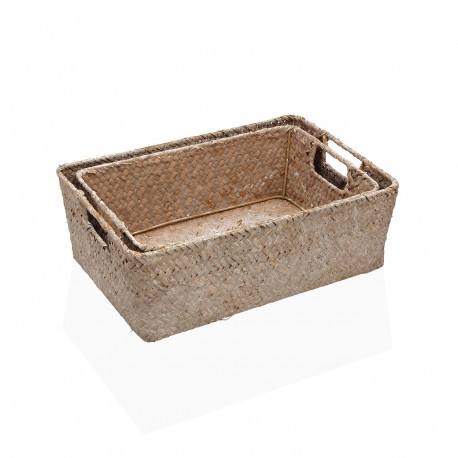 SET OF 2 BASKETS WITH HANDLES