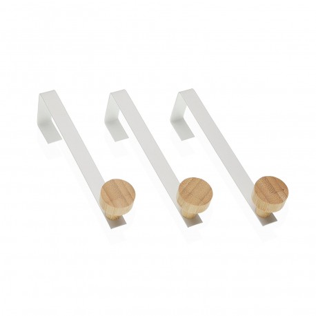 WHITE WALL HOOK RACK WITH 1 HOOK