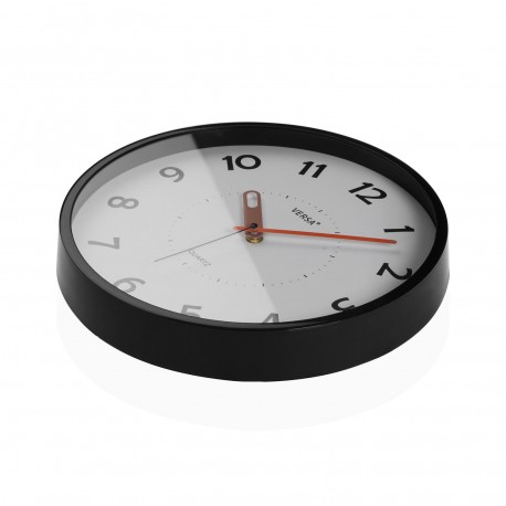 WALL CLOCK BLACK 30CM
