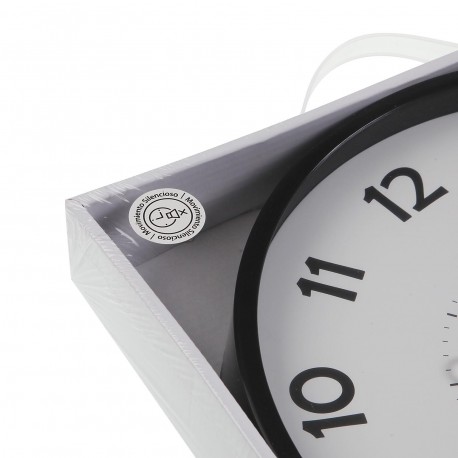 WALL CLOCK BLACK 30CM
