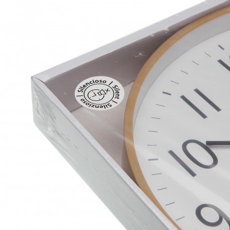 DARK WOOD WALL CLOCK 40CM