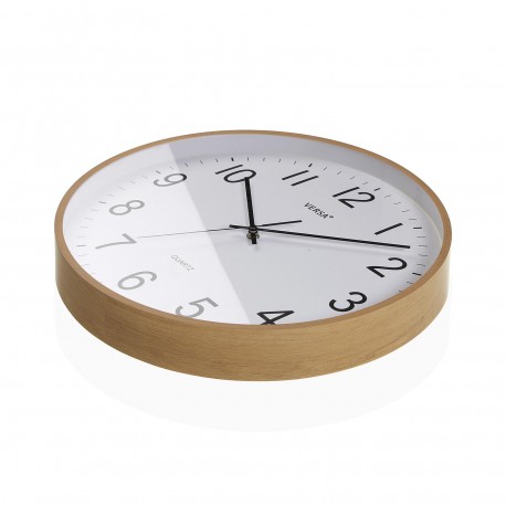 DARK WOOD WALL CLOCK 35CM