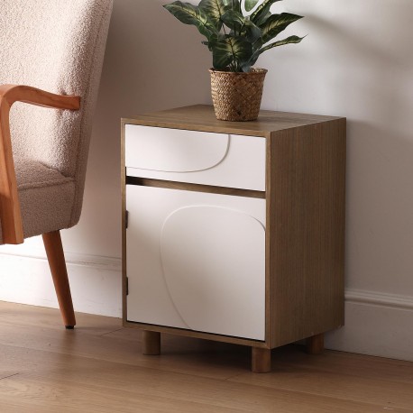 BEDSIDE TABLE 2 DRAWERS EAMES