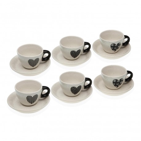 NATHALIE SET OF 6 CUPS AND SAUCERS