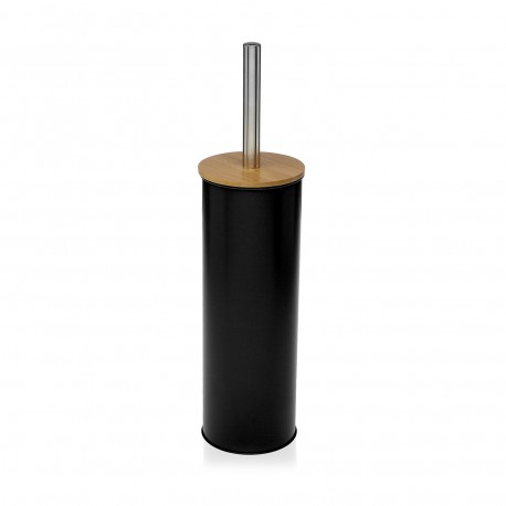 BLACK BAMBOO-LID TOILET BRUSH