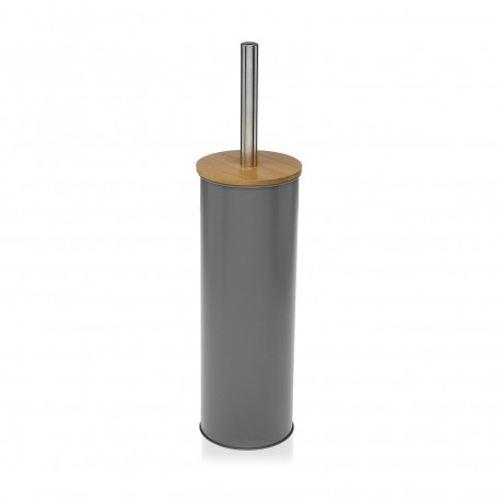 GREY BAMBOO-LID TOILET BRUSH