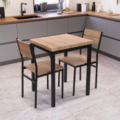 DINING TABLE WITH 2 CHAIRS