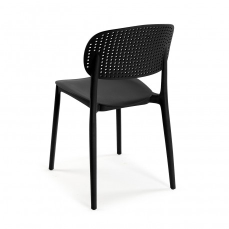 STACKABLE DINING CHAIR BLACK