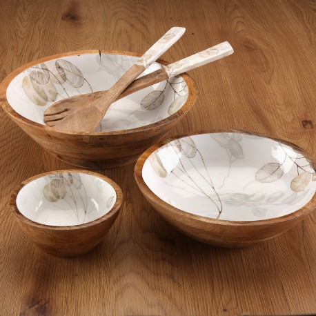 LEAVES ENAMEL BOWL