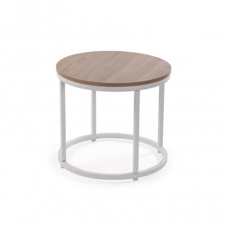 SET OF 2 WHITE AUXILIARY TABLES AUREA
