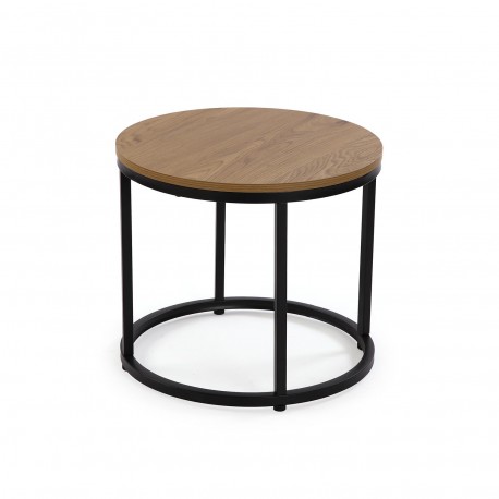 SET OF 2 BLACK AUXILIARY TABLES AUREA