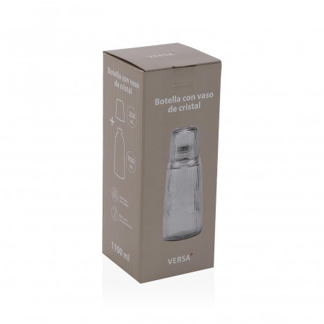 GLASS BOTTLE WITH CUP