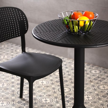 STACKABLE DINING CHAIR BLACK