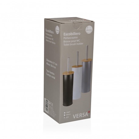 GREY BAMBOO-LID TOILET BRUSH