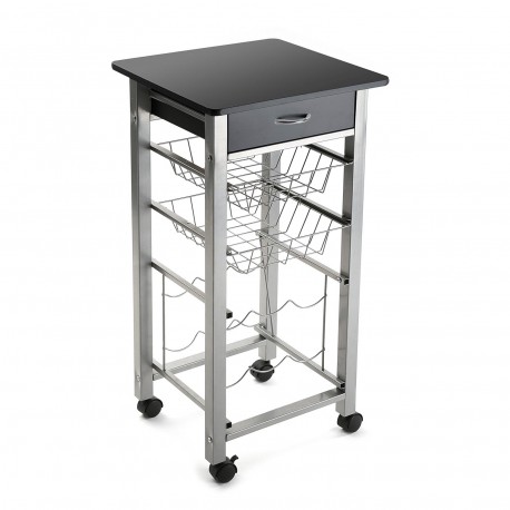 KITCHEN TROLLEY BLACK 40CM