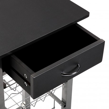 KITCHEN TROLLEY BLACK 40CM