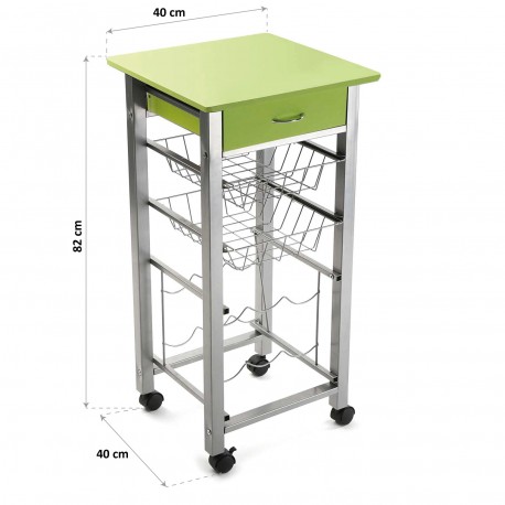KITCHEN TROLLEY GREEN 40CM