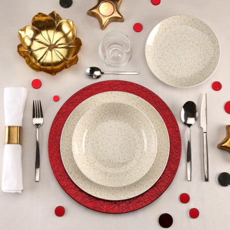SERPENTINE DINNERWARE SET 18 PIECES
