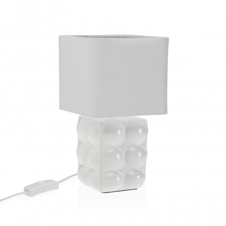 WHITE BASE LAMP W/ SQUARE SHADE
