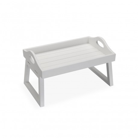 SET OF 2 WHITE TRAYS WITH LEGS