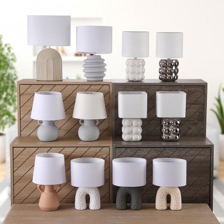 GREY JUG LAMP
