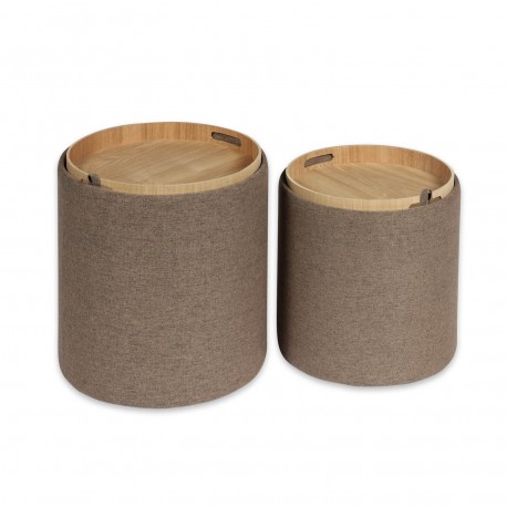 SET 2 STORAGE OTTOMAN