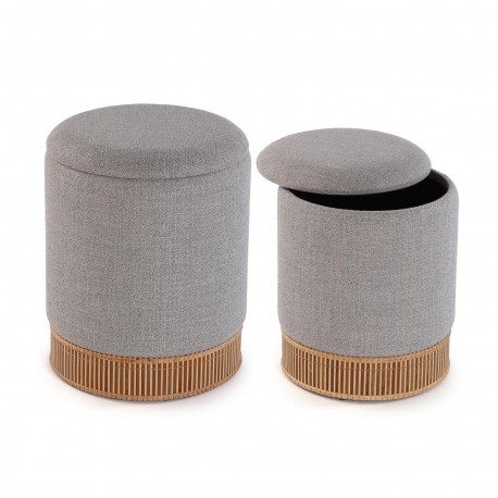 SET 2 ROUND OTTOMAN