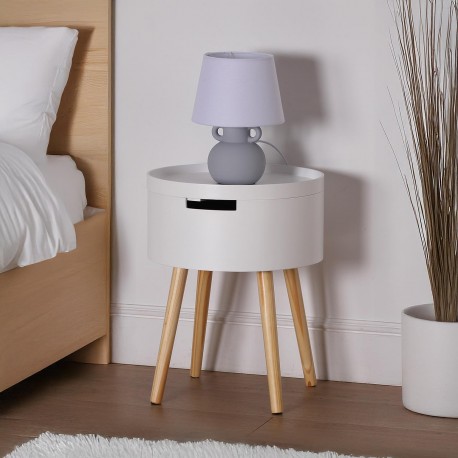 LIGHT GREY JUG LAMP