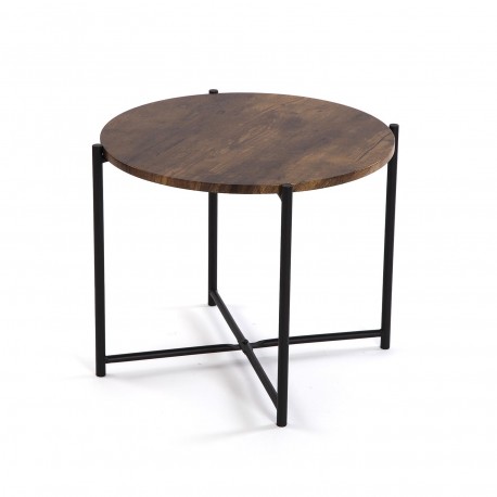 WOODEN ROUND SIDE TABLE 51x40