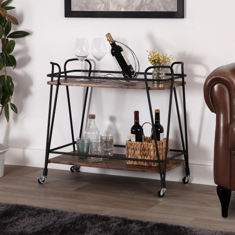 WOODEN RECTANGULAR SIDE TABLE