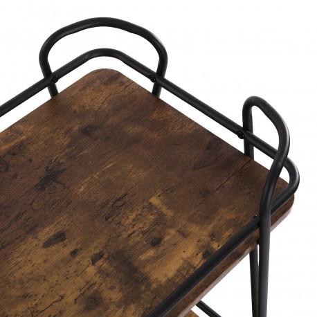 WOODEN RECTANGULAR SIDE TABLE
