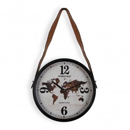 WORLD MAP WALL CLOCK 35 CM