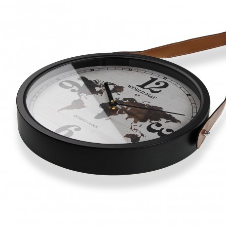 WORLD MAP WALL CLOCK 35 CM