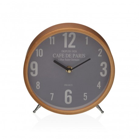 GRAY CAFÉ DE PARIS TABLE CLOCK 18.5 CM