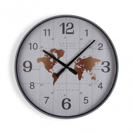 MAP WALL CLOCK 50.8 CM
