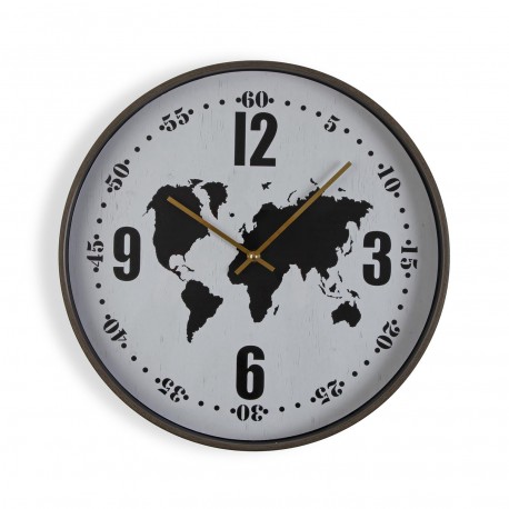 MAP WALL CLOCK 40.6 CM