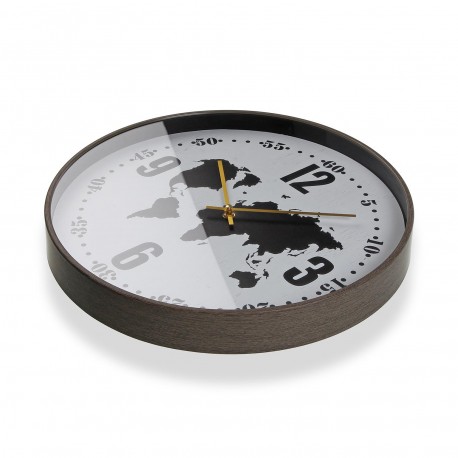 MAP WALL CLOCK 40.6 CM