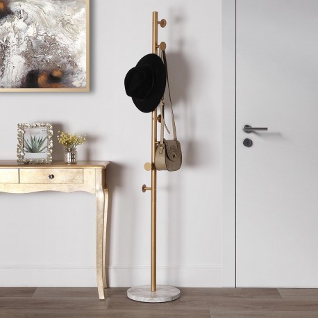 GOLDEN COAT RACK ACORA