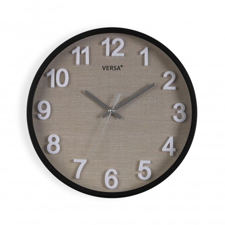 VESTA BLACK WALL CLOCK 30 CM