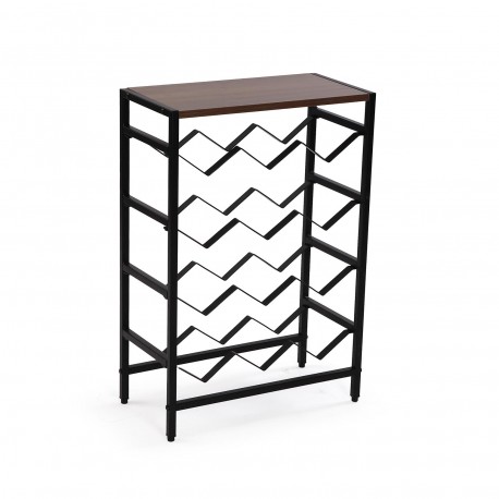 BLACK WINE RACK 12 BOTTLES