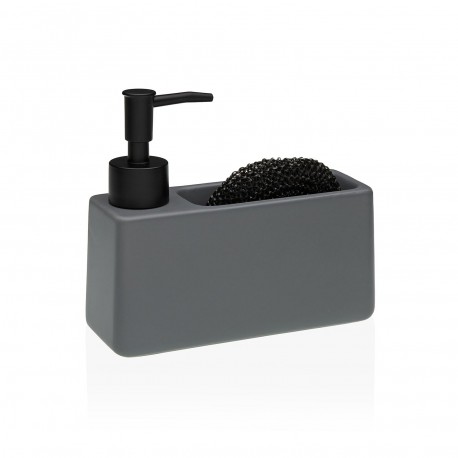 SPONGE AND SOAP DISH GRAY