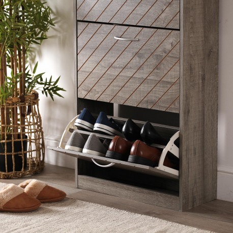 3-DRAWER SHOE CABINET NIALL DARK