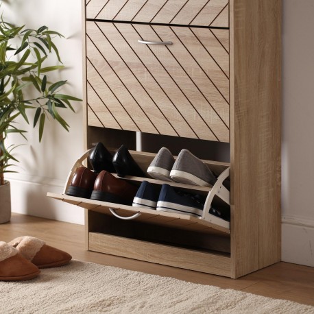 3-DRAWER SHOE CABINET NIALL LIGHT