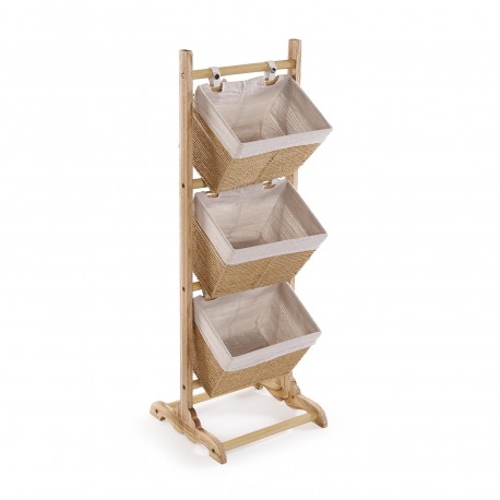 BATHROOM UNIT 3 BASKETS BROWN ZENIT